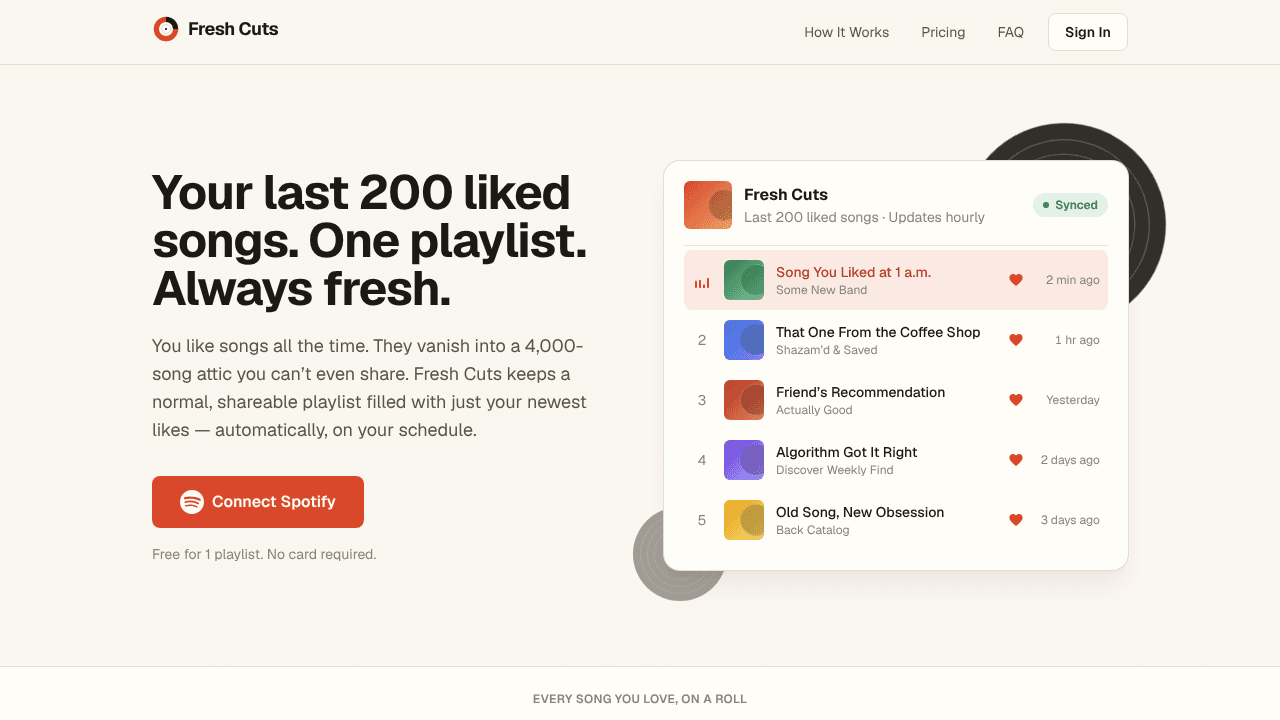 freshcuts.fm website screenshot
