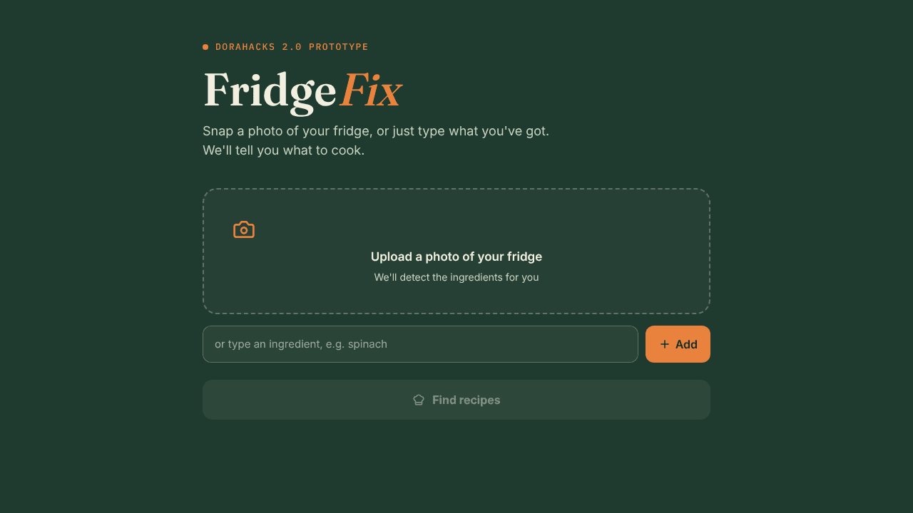 FridgeFix  website screenshot