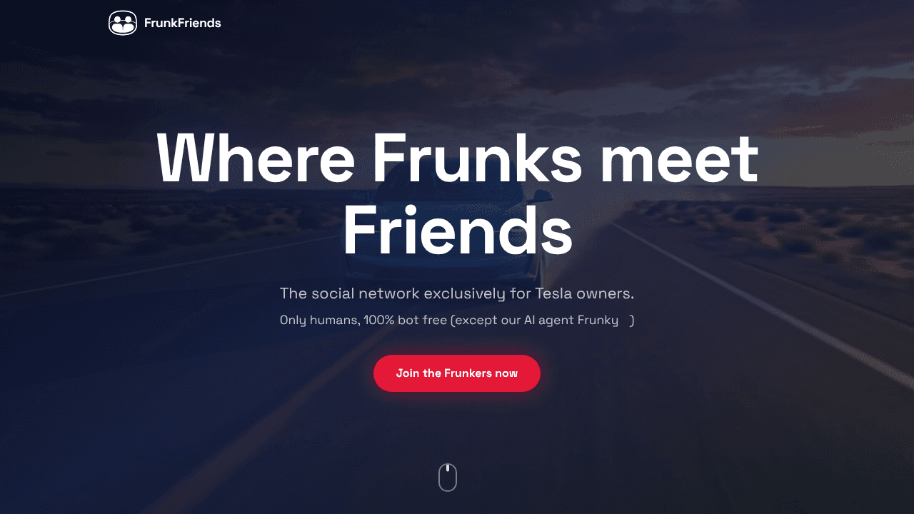 FrunkFriends website screenshot