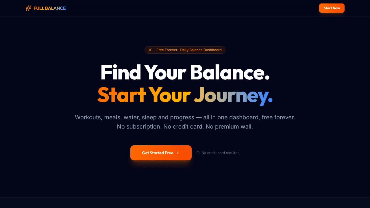 Full Balance website screenshot
