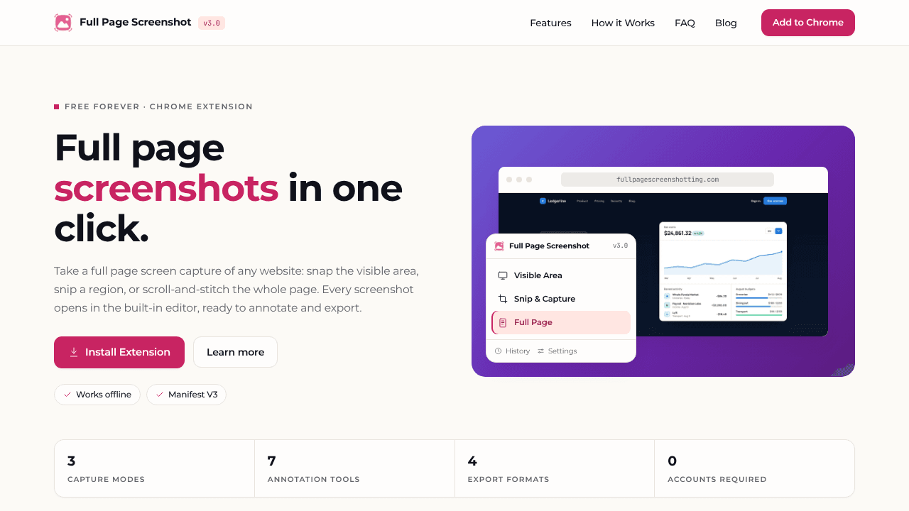 Full Page Screenshot website screenshot