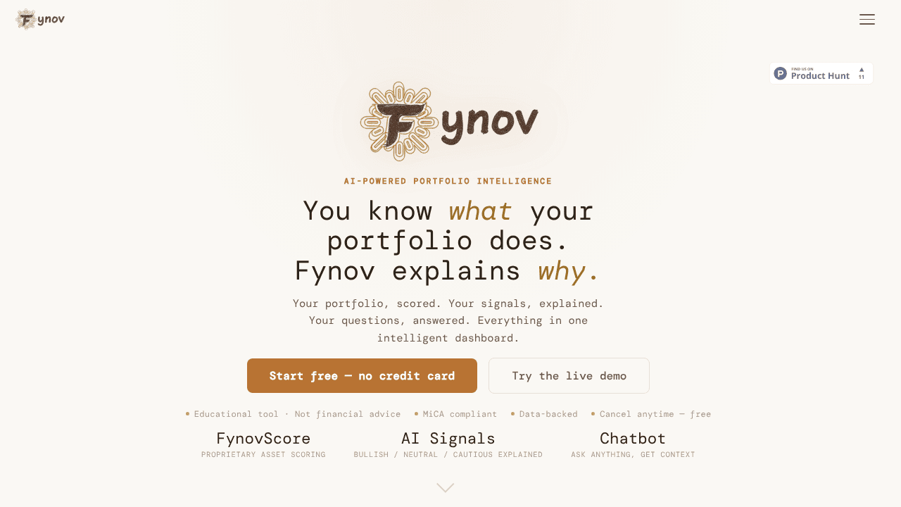 Fynov website screenshot