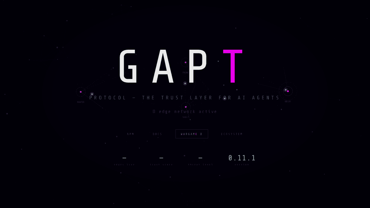 GAPT WARGAME website screenshot