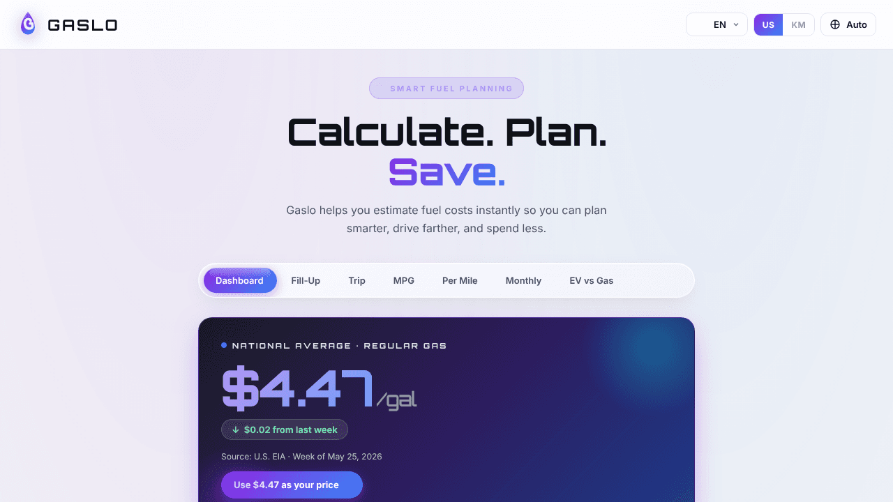 Gaslo website screenshot