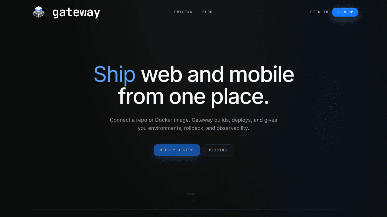Gateway website screenshot