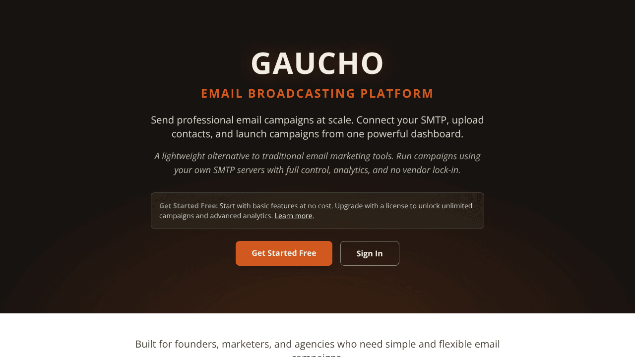 GAUCHO website screenshot