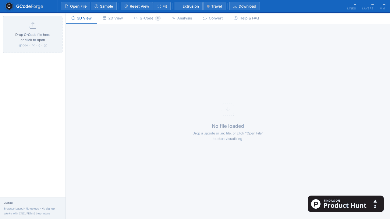 GCodex website screenshot