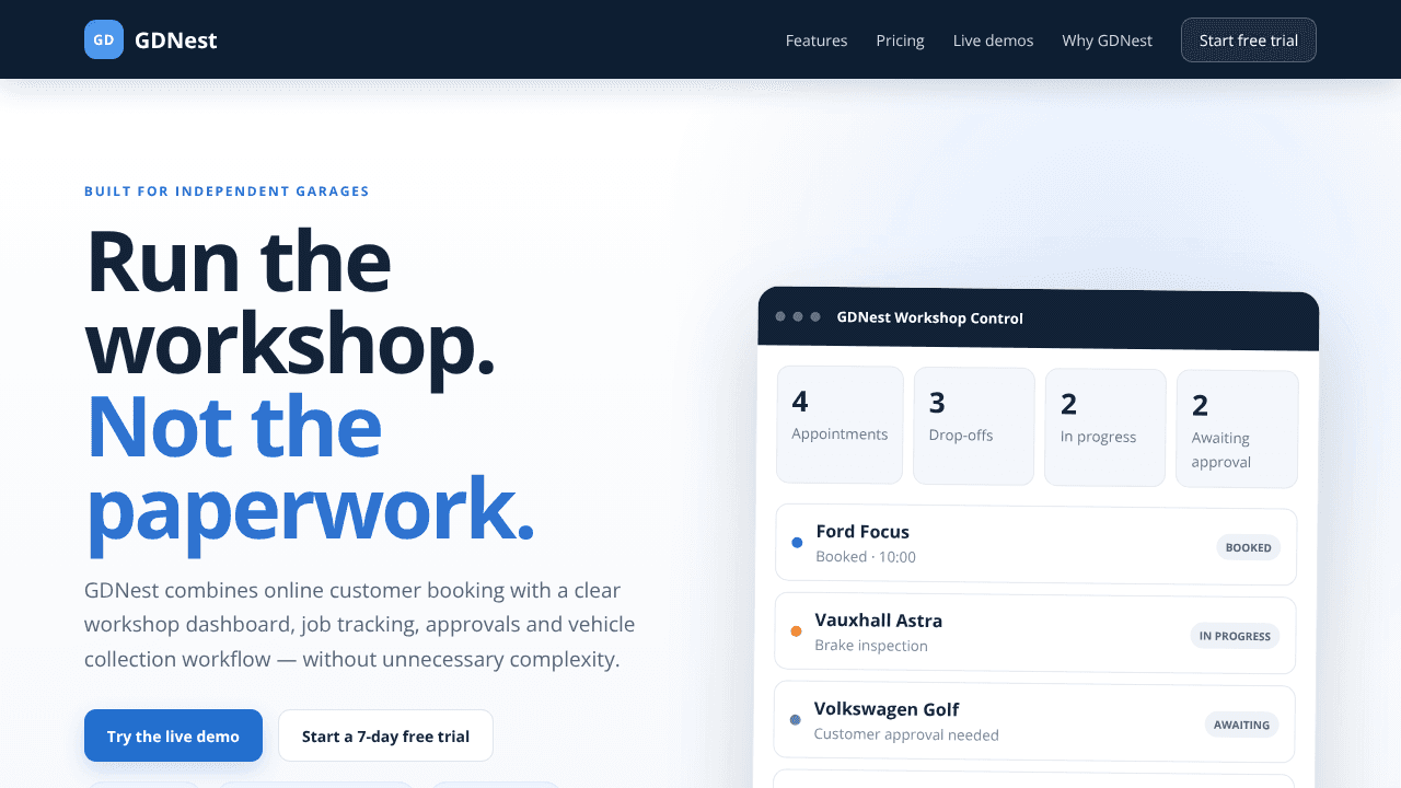 GDNest website screenshot
