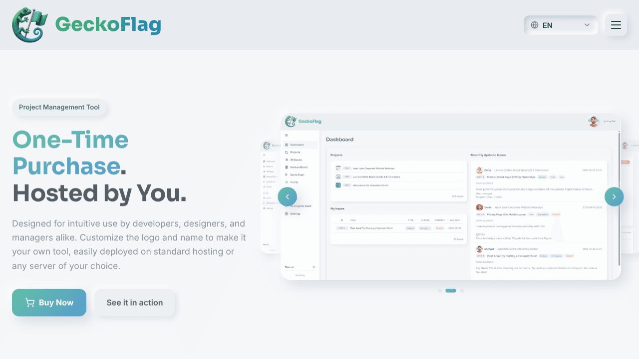 GeckoFlag website screenshot