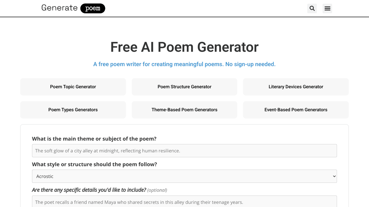 GeneratePoem.io