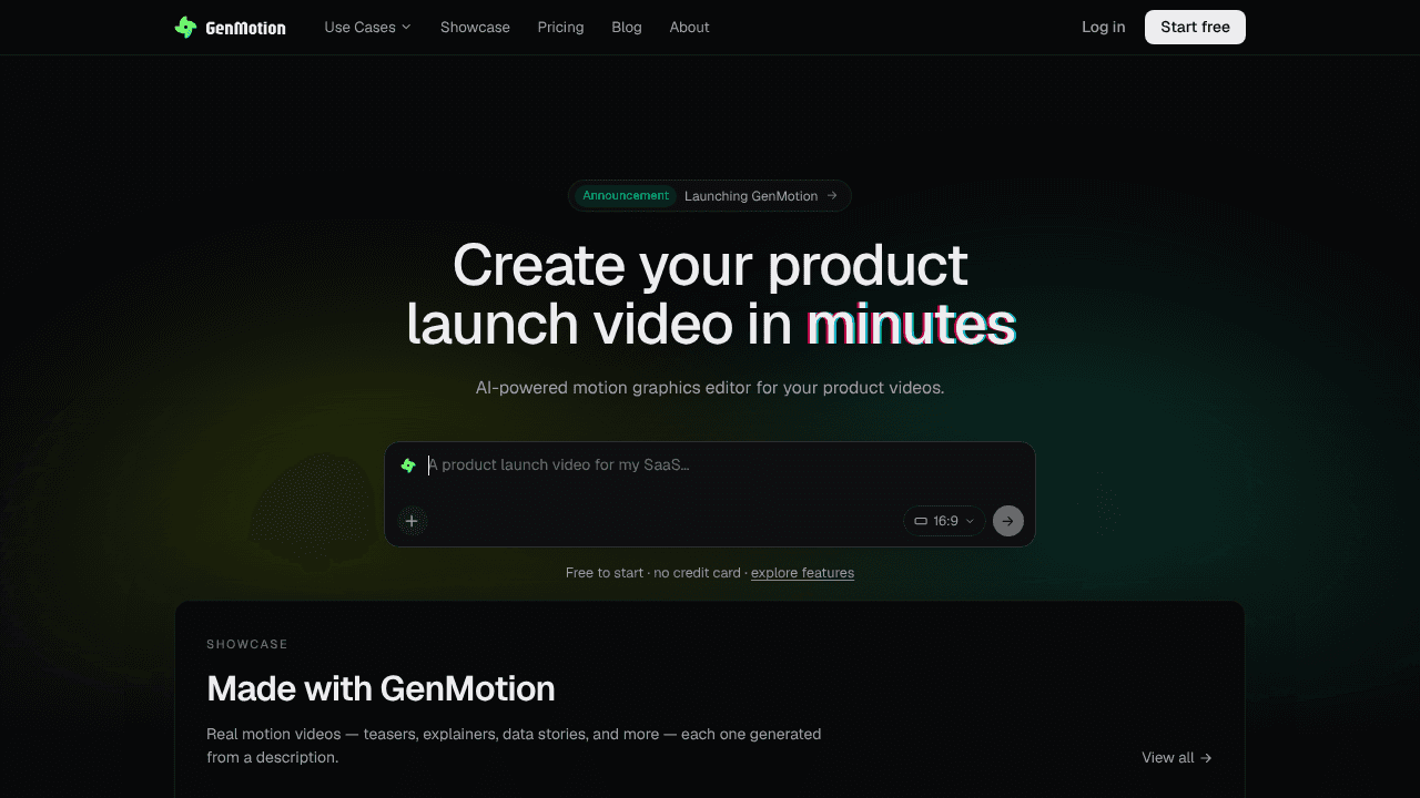 GenMotion website screenshot