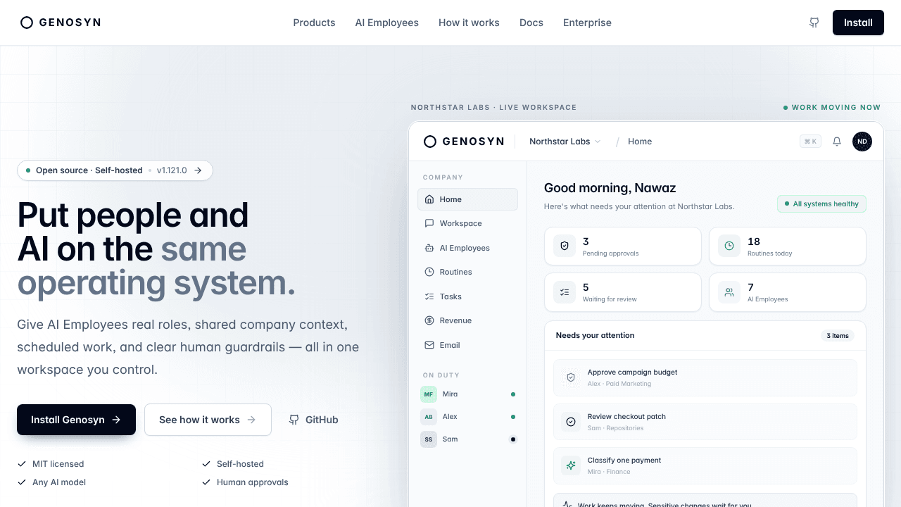 Genosyn website screenshot
