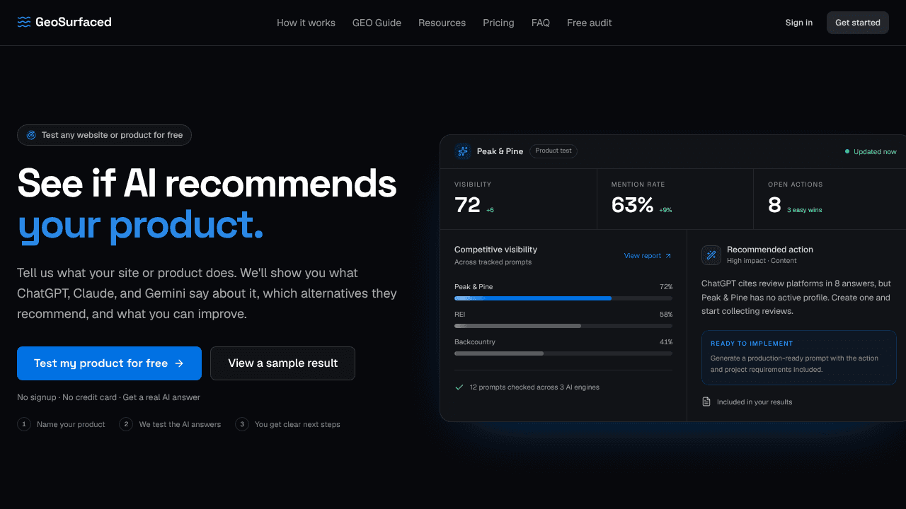GeoSurfaced website screenshot