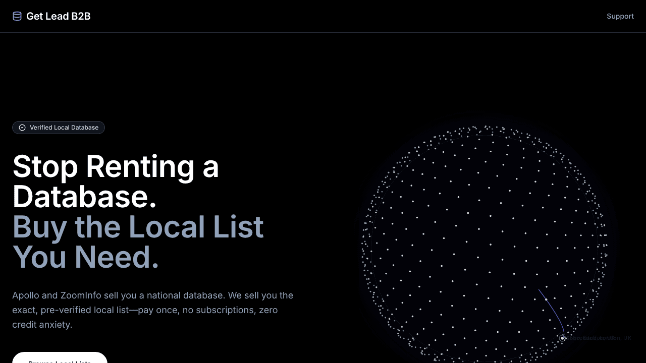 Get Lead B2B website screenshot