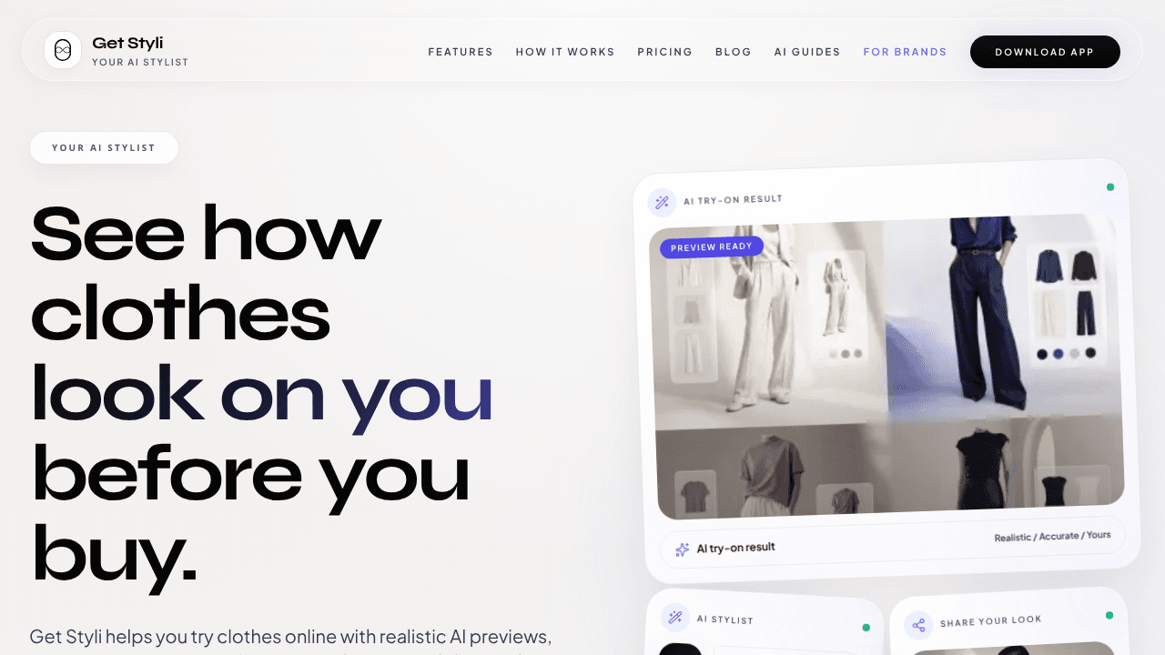 Get Styli  website screenshot