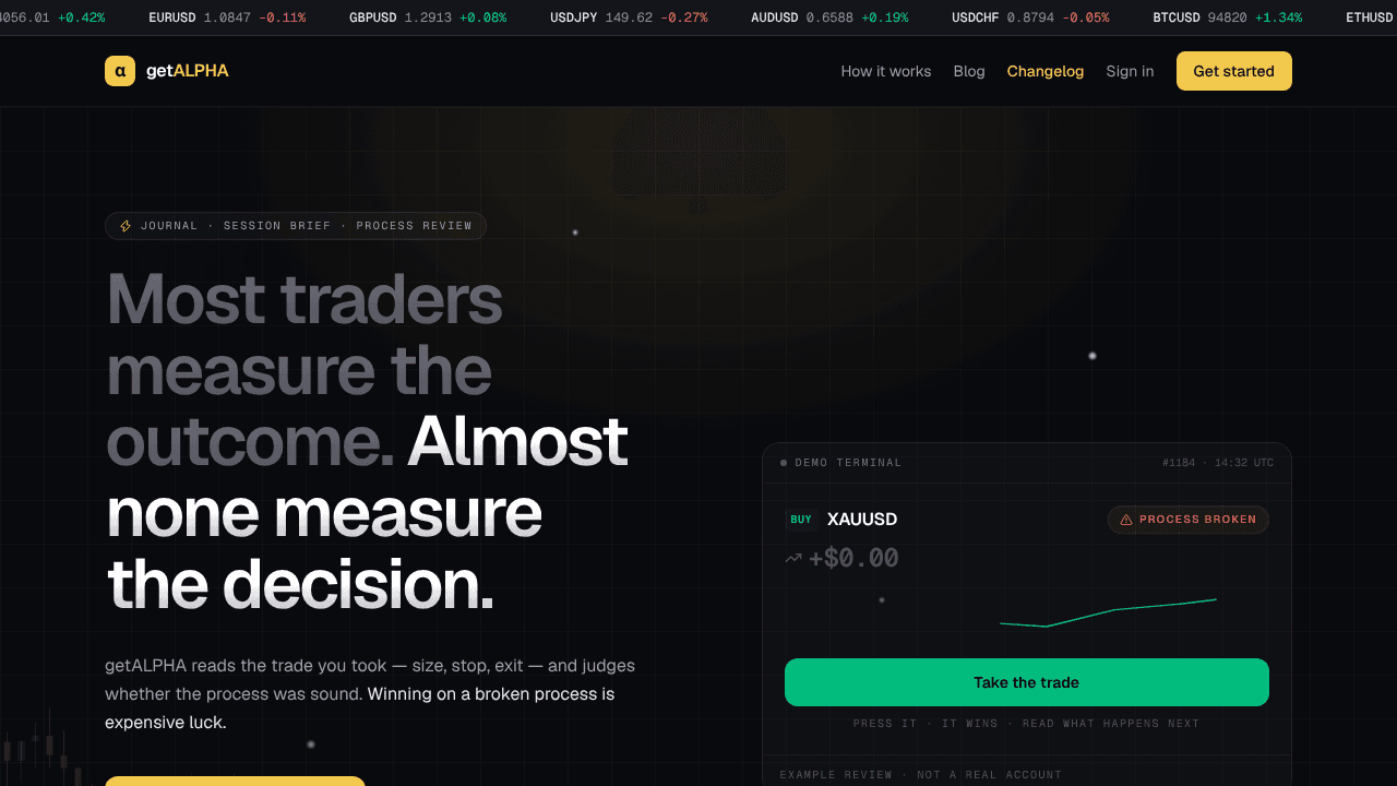 getALPHA website screenshot