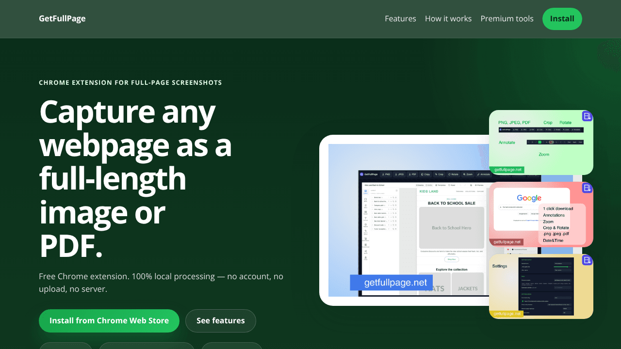 GetFullPage website screenshot