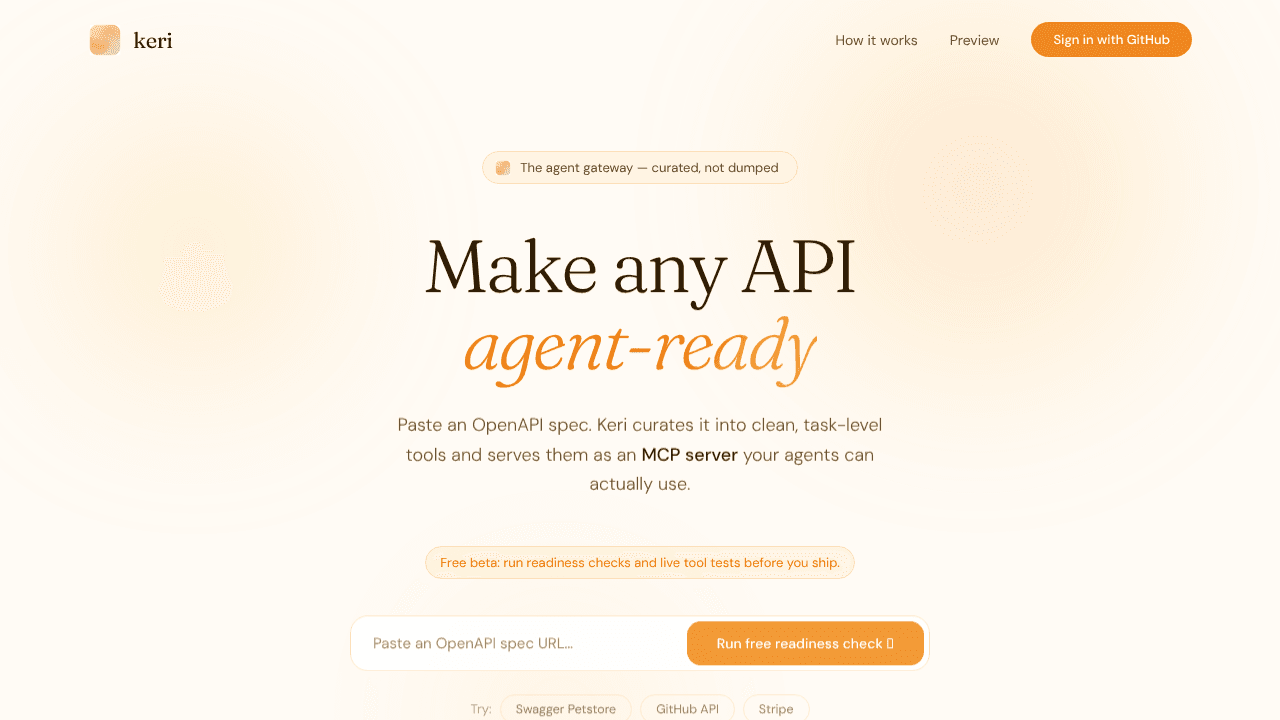 GetKeri website screenshot