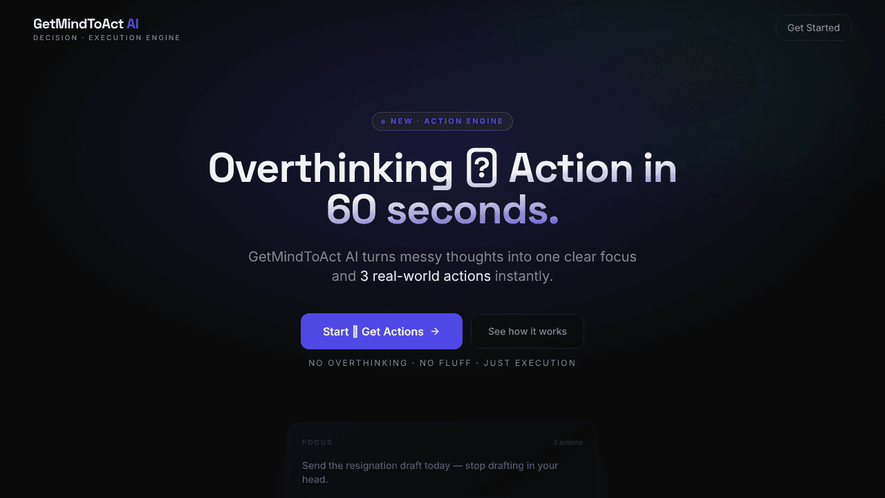 GetMindToAct website screenshot