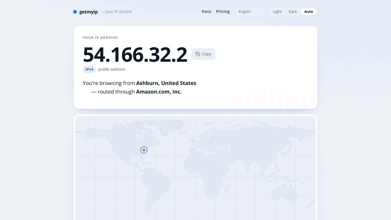 getmyip.pro website screenshot