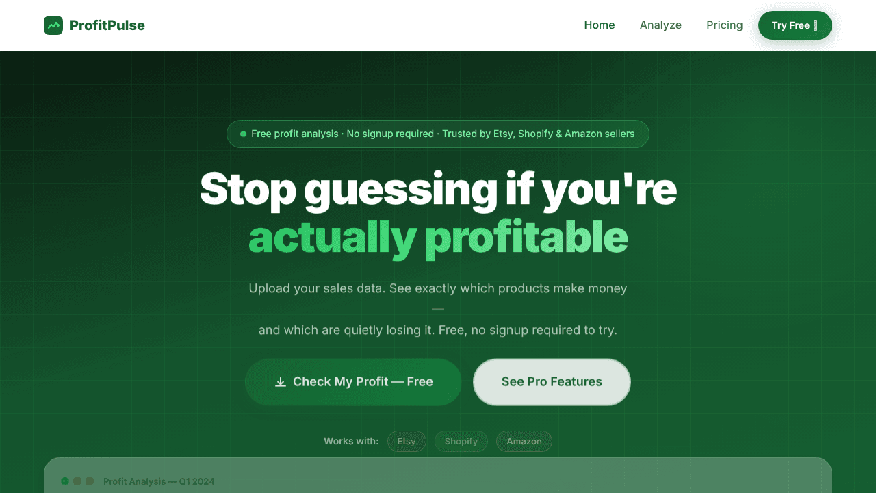 GetProfitPulse website screenshot