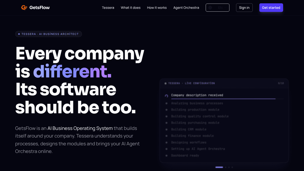 GetsFlow website screenshot