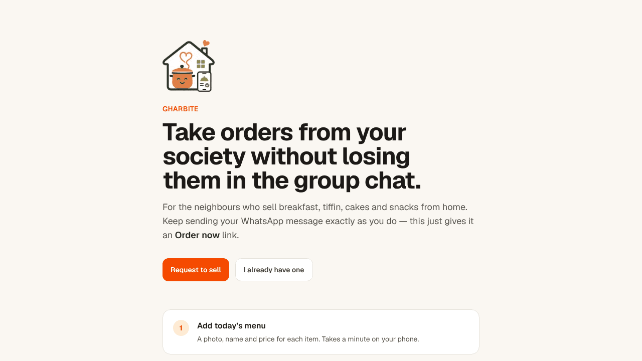 GharBite website screenshot