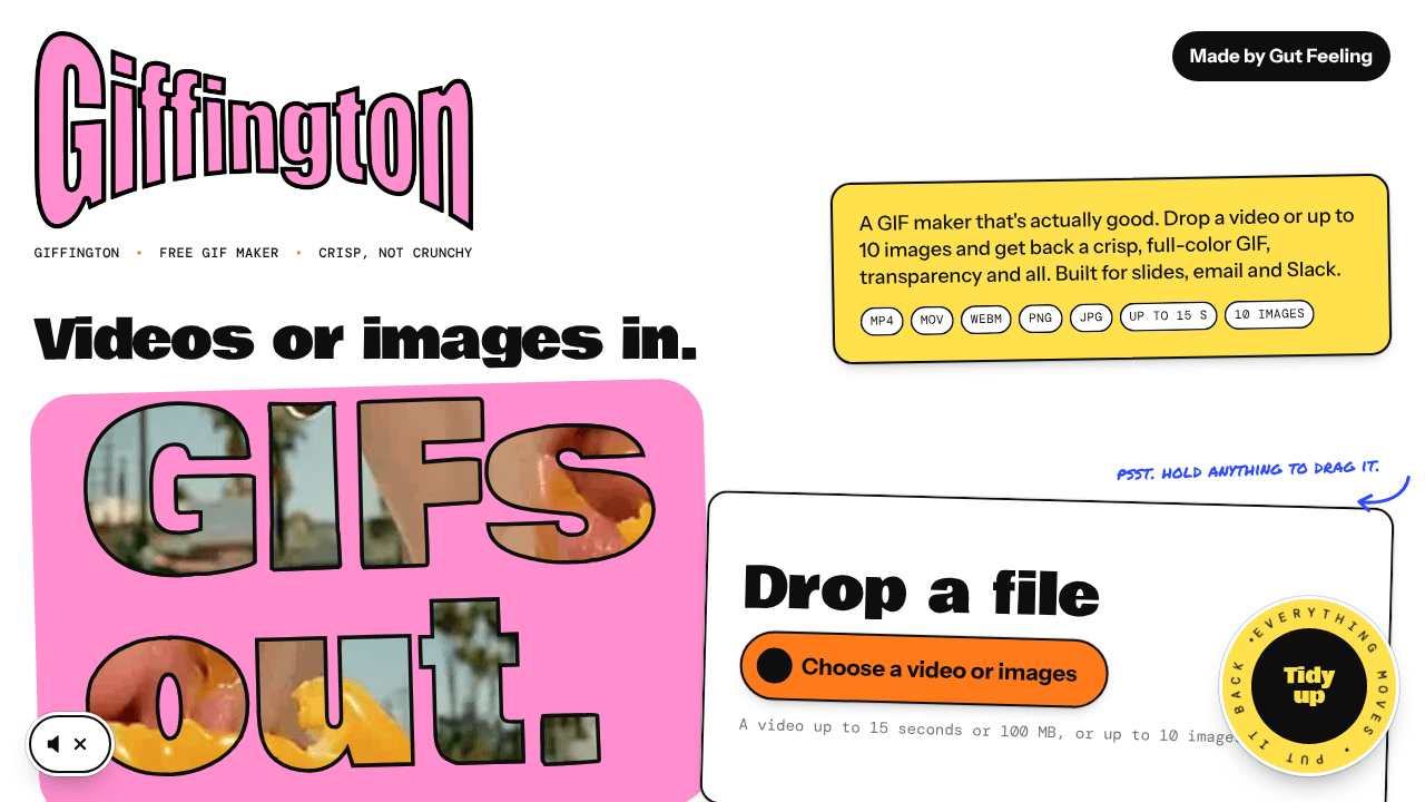 Giffington website screenshot