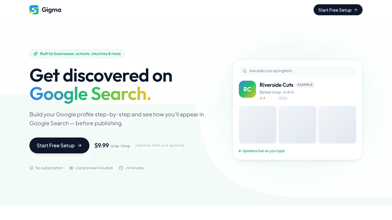 Gigma website screenshot