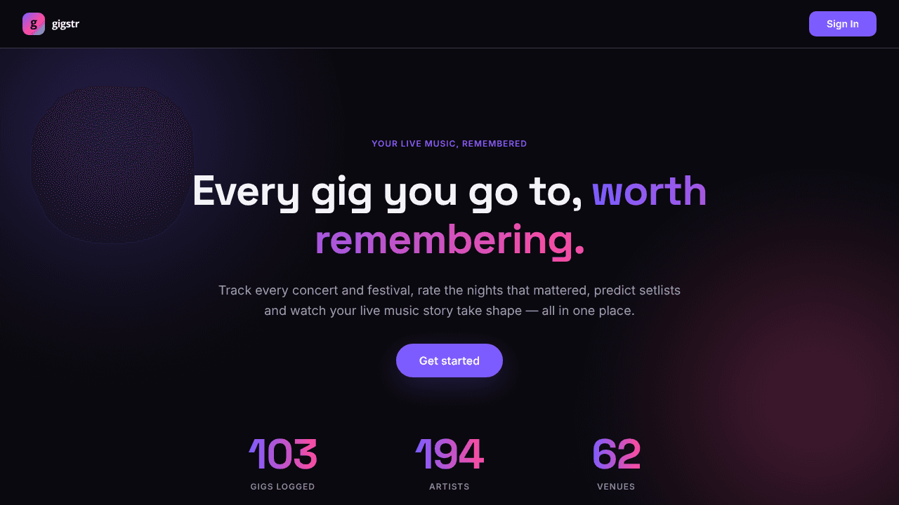 gigstr website screenshot
