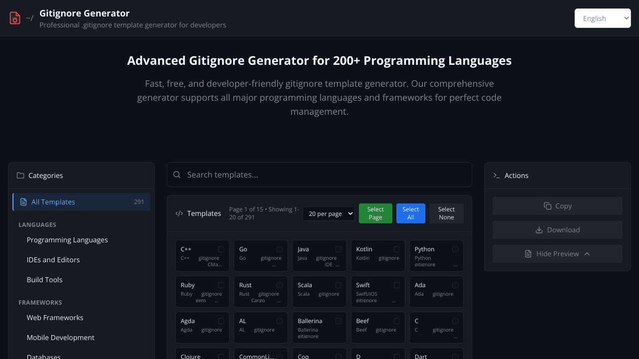 Gitignore Generator