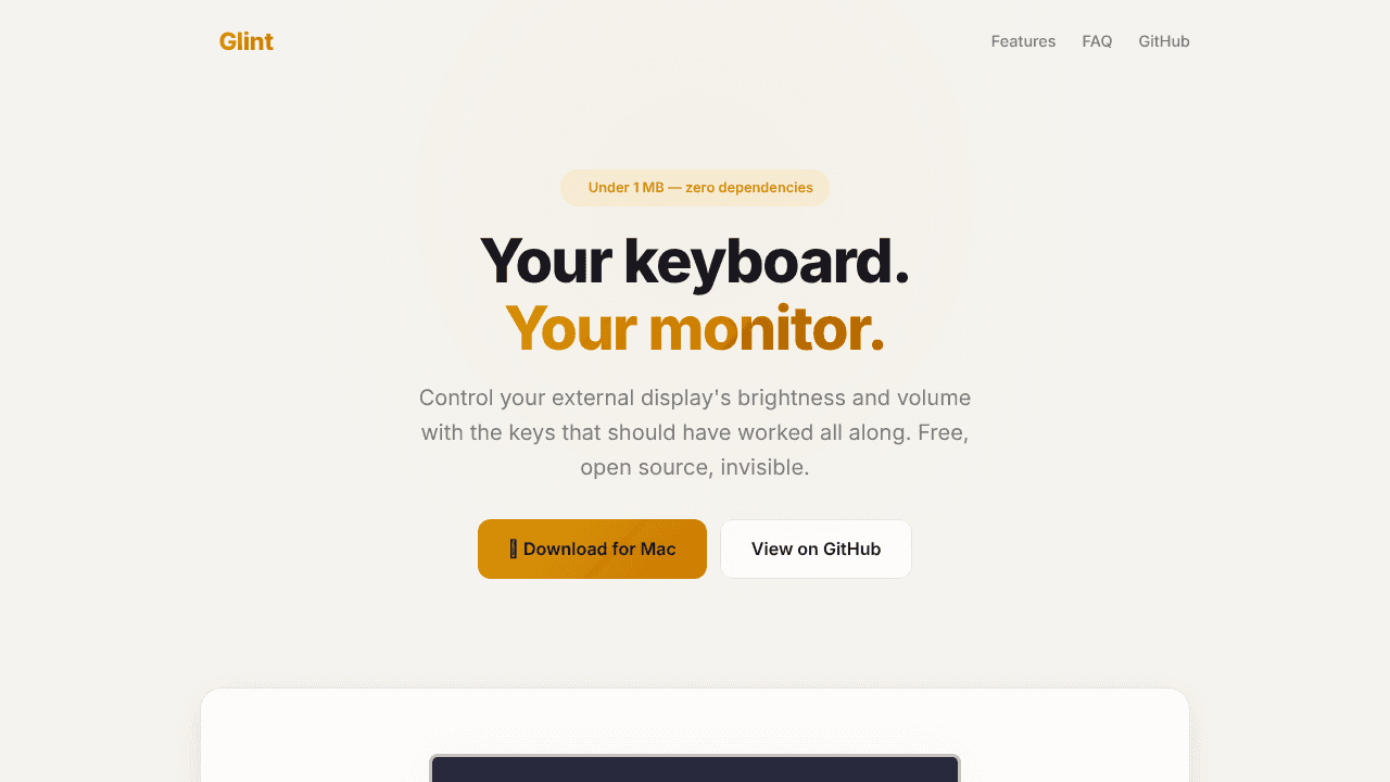 Glint website screenshot