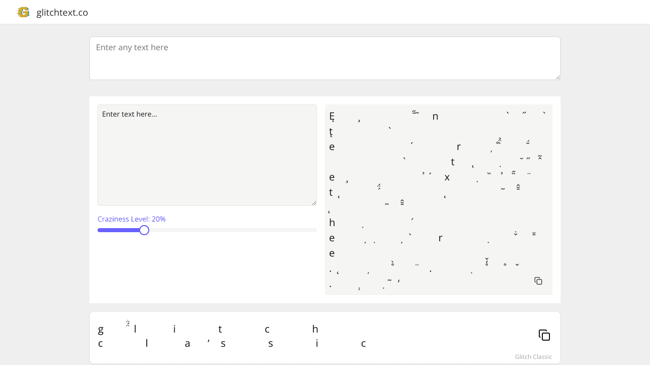 Glitch Text Generator