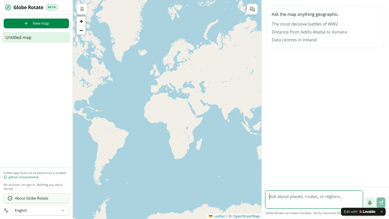 Globe Rotate AI website screenshot