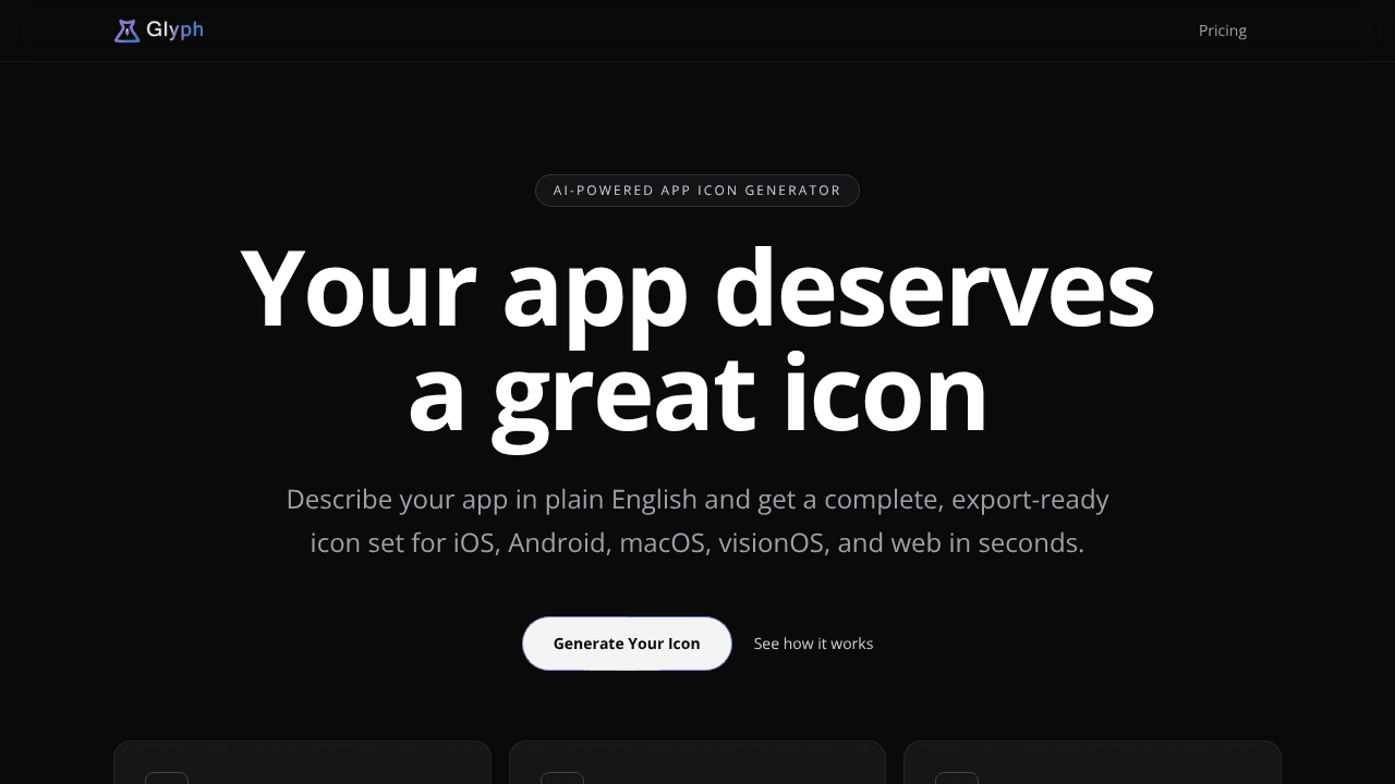 Glyph website screenshot