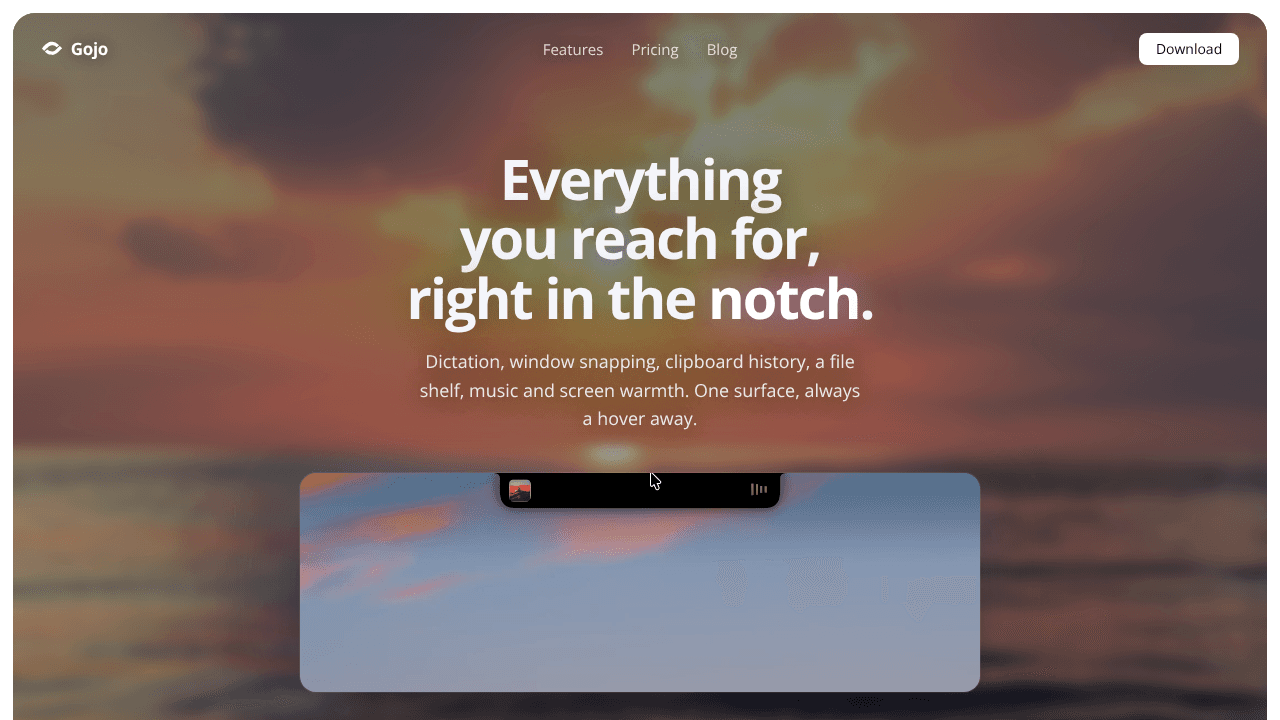 Gojo website screenshot