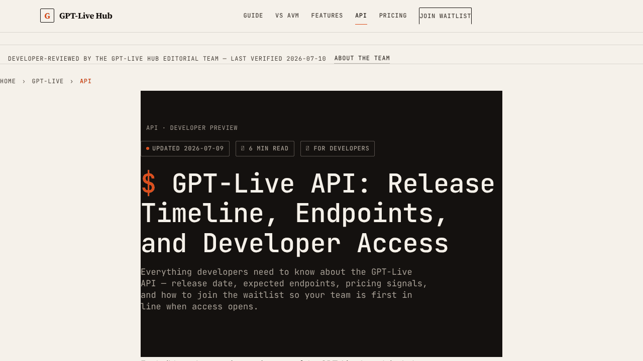 GPT-Live Hub website screenshot