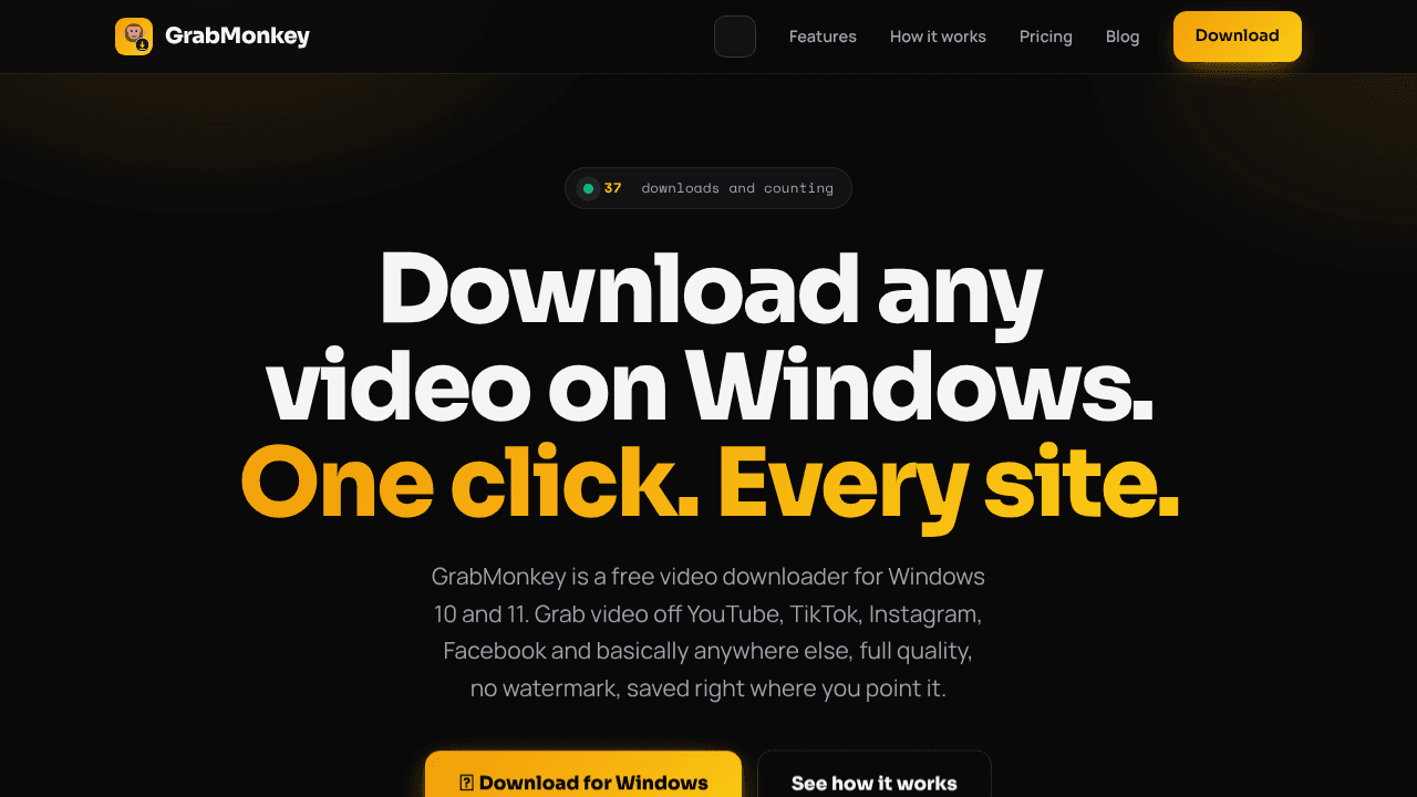 GrabMonkey website screenshot
