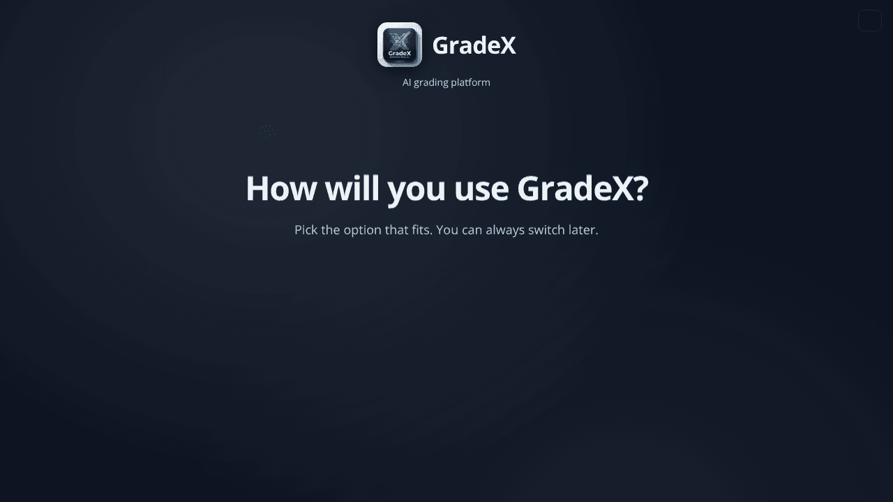GradeX website screenshot