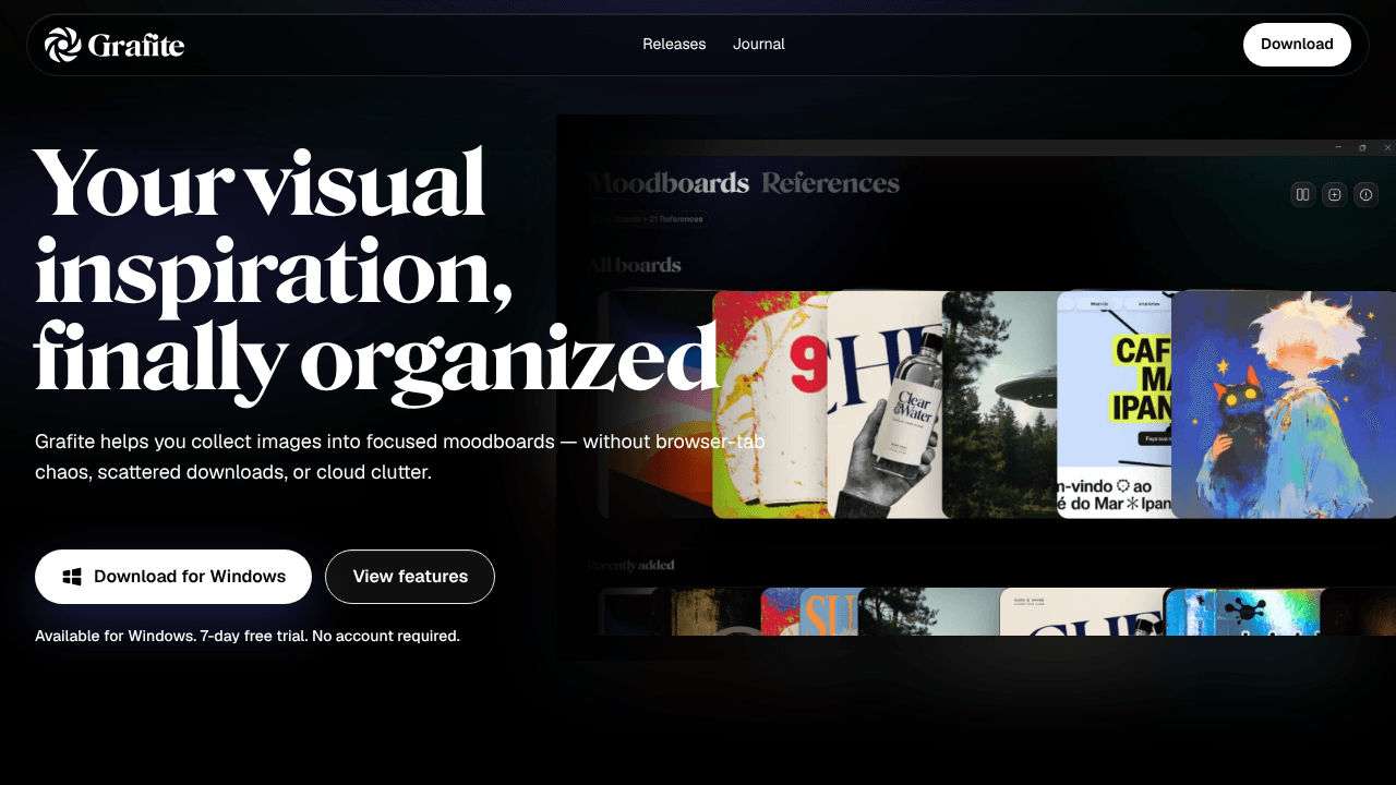 Grafite website screenshot