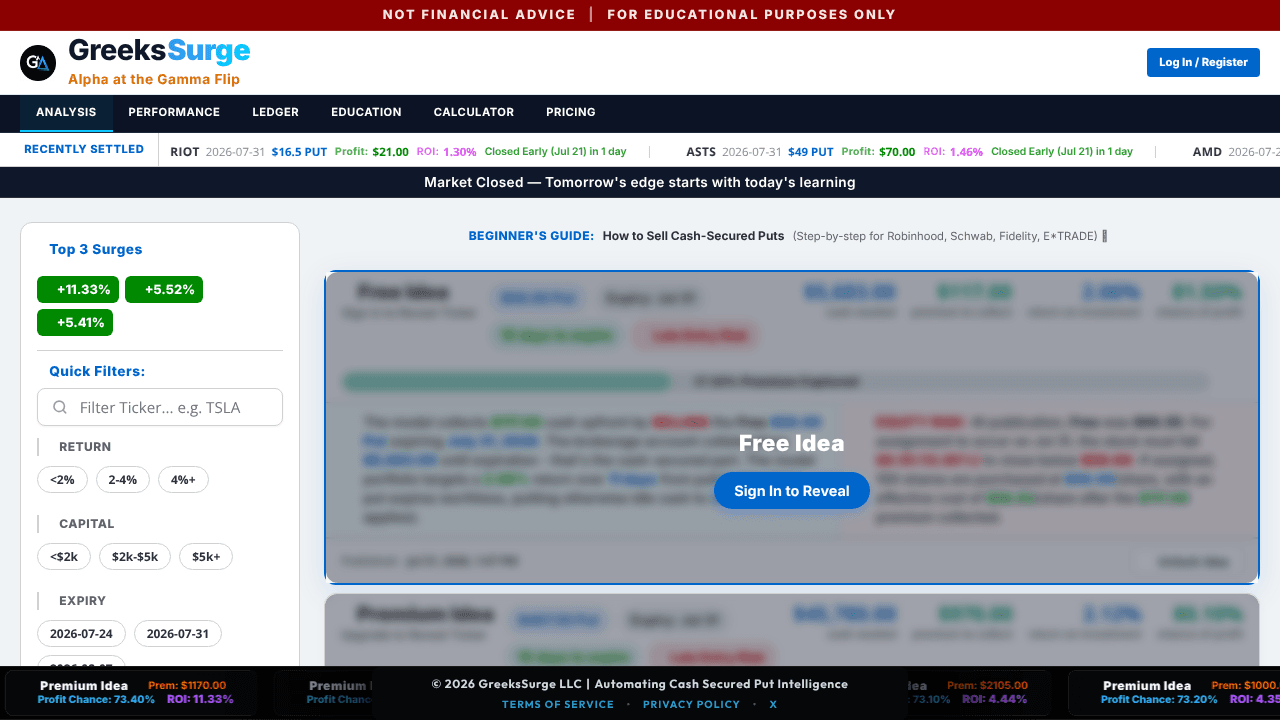 GreeksSurge website screenshot