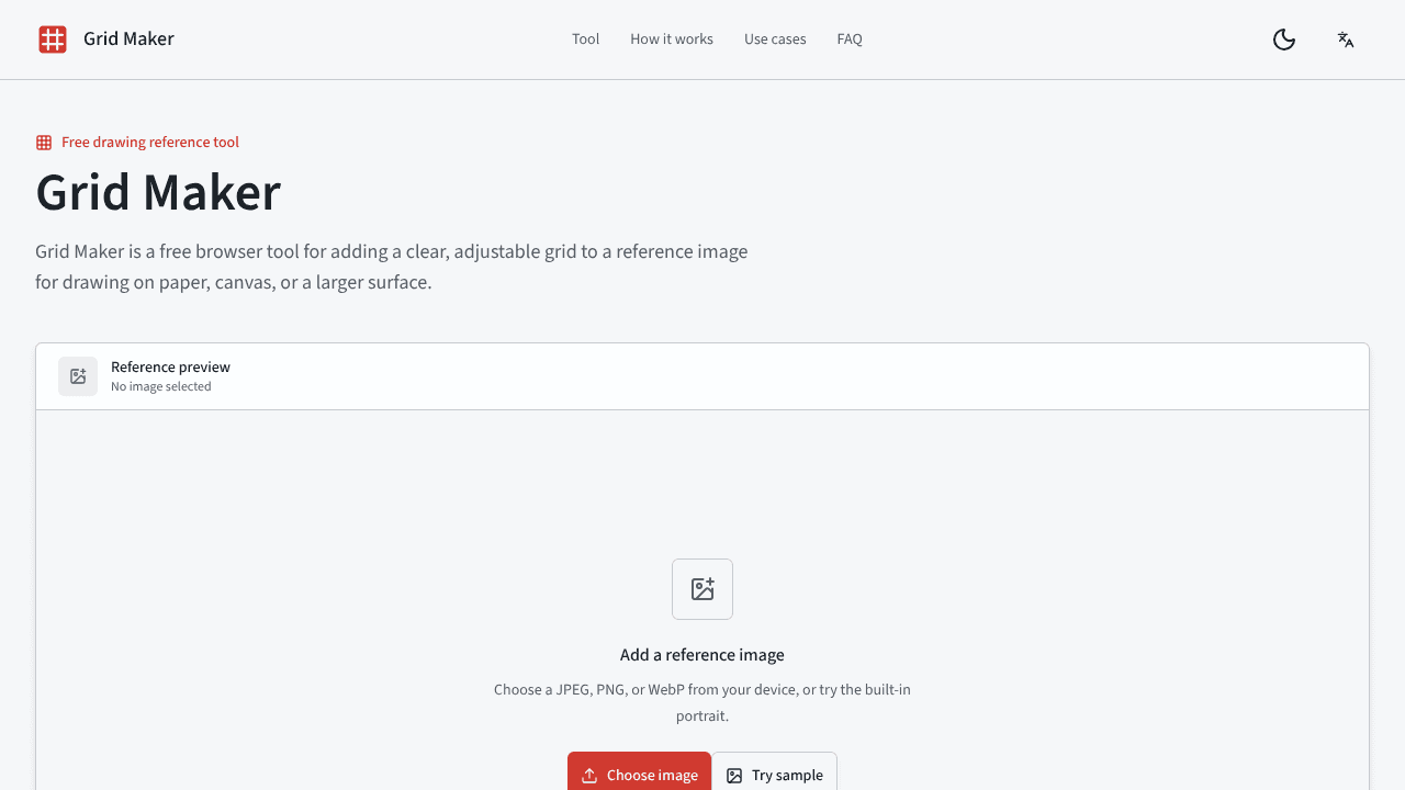 Grid Maker website screenshot