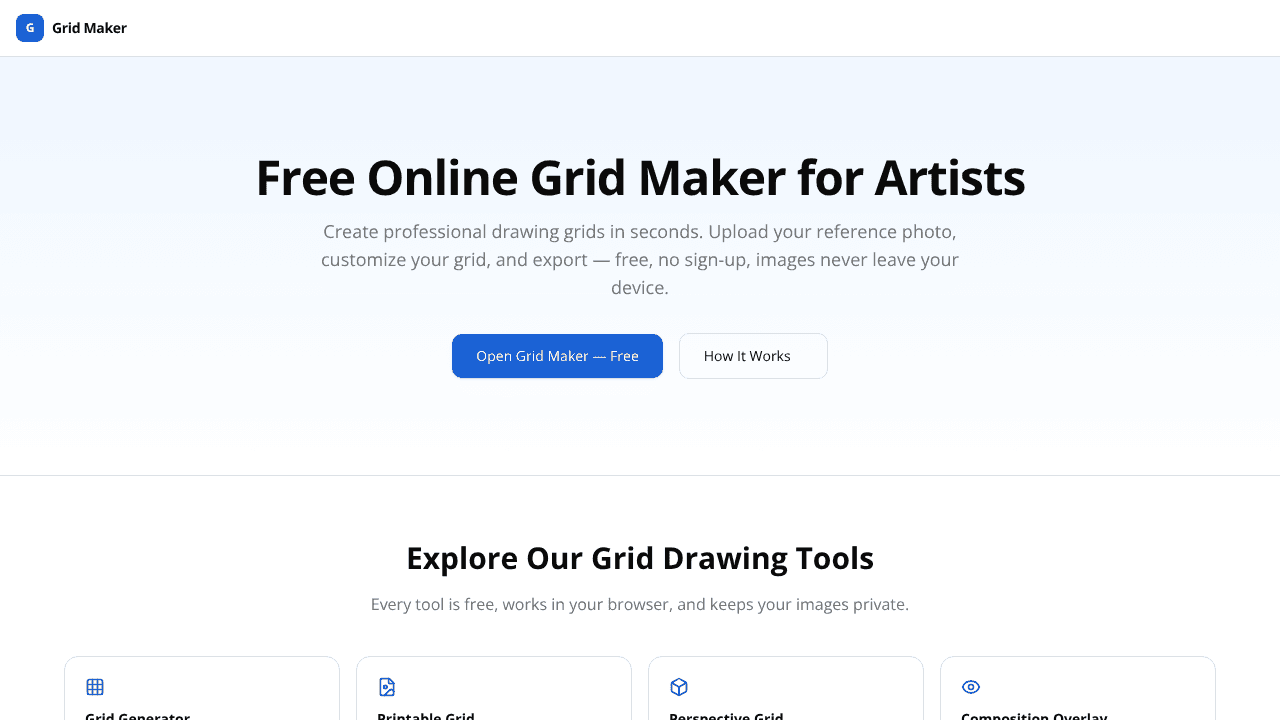 Grid Maker  website screenshot