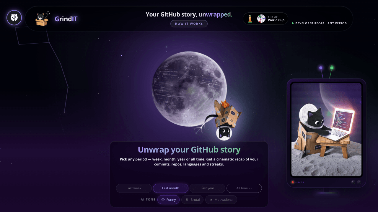 GrindIT website screenshot