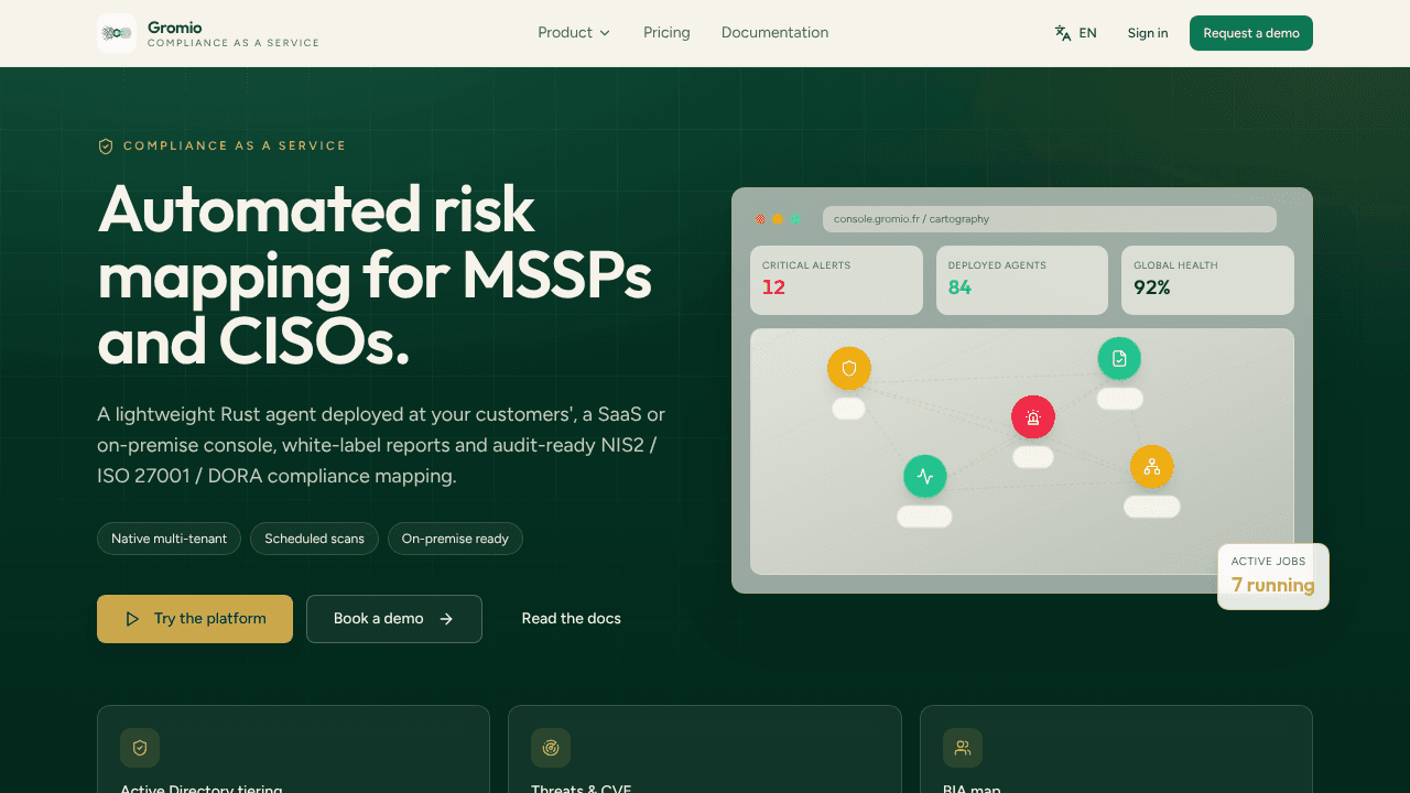 Gromio website screenshot