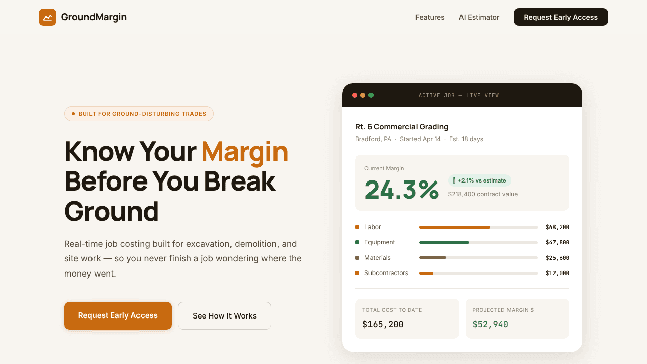 GroundMargin website screenshot