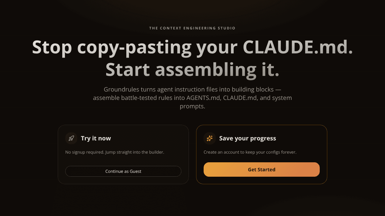 Groundrules website screenshot
