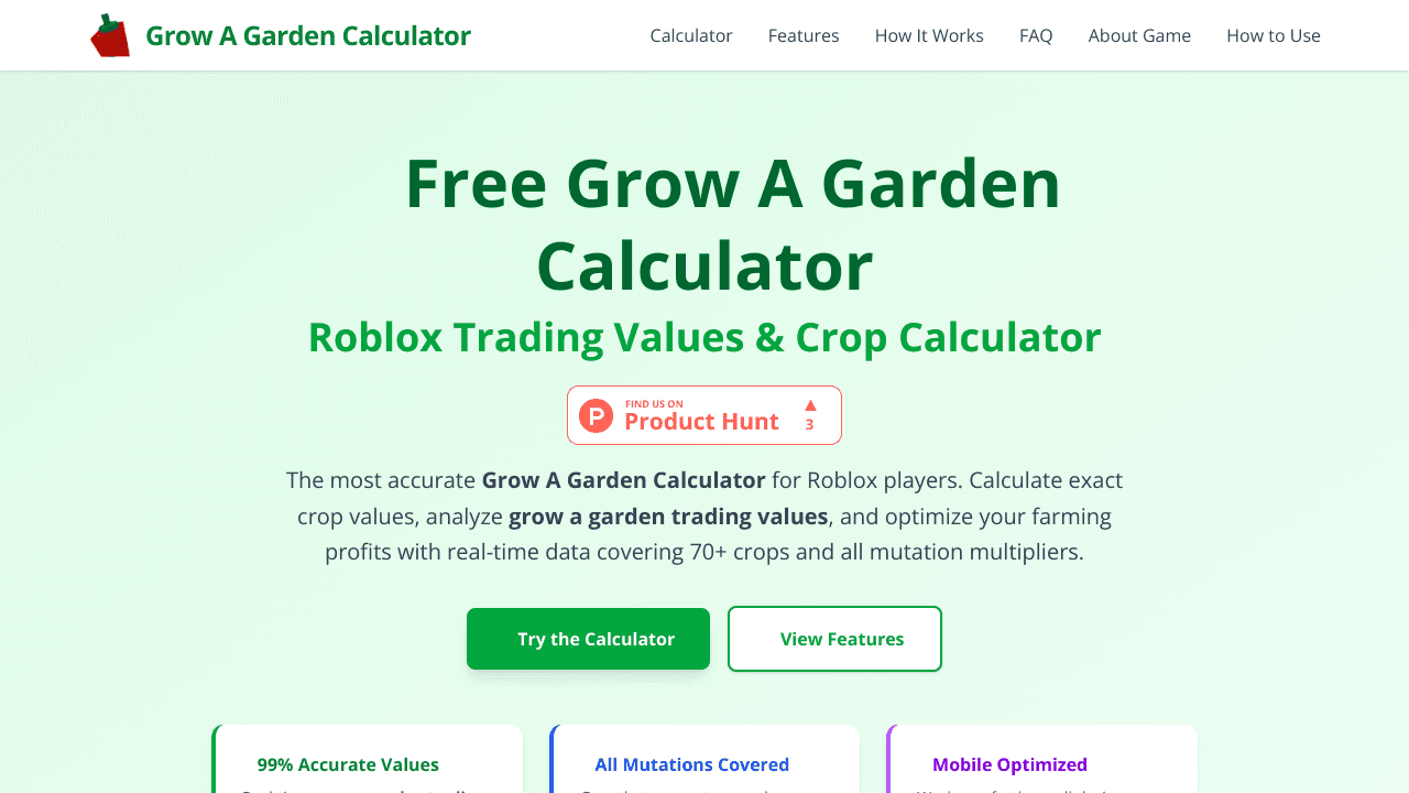 Grow A Garden Calculator