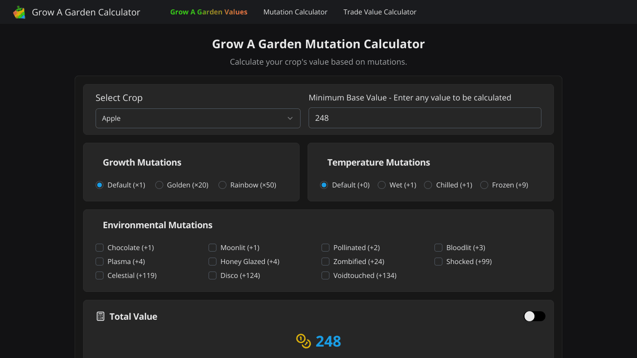Grow A Garden Calculator