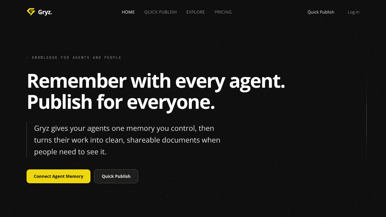 Gryz website screenshot